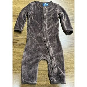 Kicky Pants‎ Baby 3-6Months Bamboo blend Romper Sleeper Diaper Flap Velour feel
